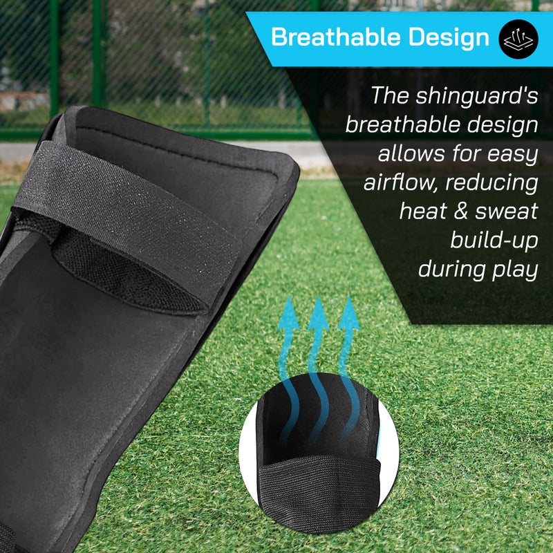 VIZARI Malaga Soccer Shinguard | Durable Soccer Shin Guard with Tough Protection & Elastic Straps | Breathable, Moisture-Wicking Youth Soccer GearProduct - Image 5
